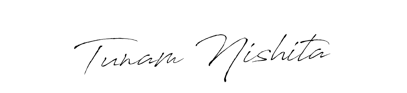 Similarly Antro_Vectra is the best handwritten signature design. Signature creator online .You can use it as an online autograph creator for name Tunam Nishita. Tunam Nishita signature style 6 images and pictures png