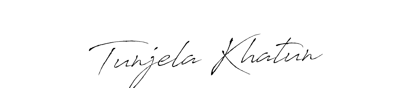 Design your own signature with our free online signature maker. With this signature software, you can create a handwritten (Antro_Vectra) signature for name Tunjela Khatun. Tunjela Khatun signature style 6 images and pictures png