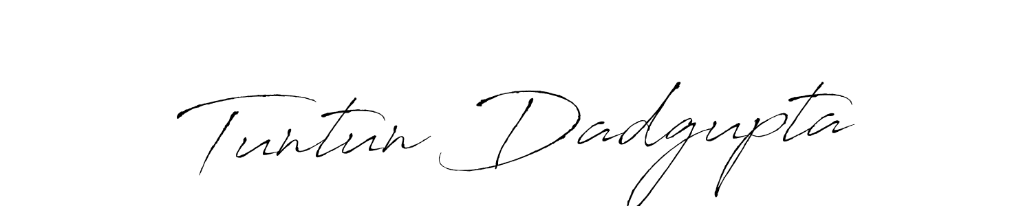 Antro_Vectra is a professional signature style that is perfect for those who want to add a touch of class to their signature. It is also a great choice for those who want to make their signature more unique. Get Tuntun Dadgupta name to fancy signature for free. Tuntun Dadgupta signature style 6 images and pictures png