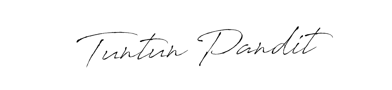 Tuntun Pandit stylish signature style. Best Handwritten Sign (Antro_Vectra) for my name. Handwritten Signature Collection Ideas for my name Tuntun Pandit. Tuntun Pandit signature style 6 images and pictures png