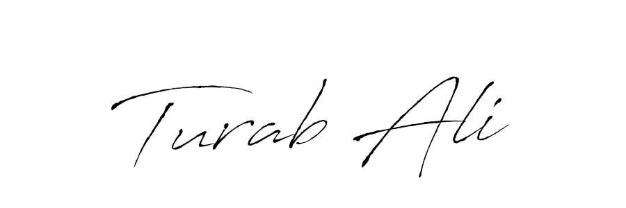 Turab Ali stylish signature style. Best Handwritten Sign (Antro_Vectra) for my name. Handwritten Signature Collection Ideas for my name Turab Ali. Turab Ali signature style 6 images and pictures png