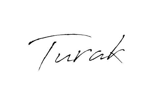 Design your own signature with our free online signature maker. With this signature software, you can create a handwritten (Antro_Vectra) signature for name Turak. Turak signature style 6 images and pictures png