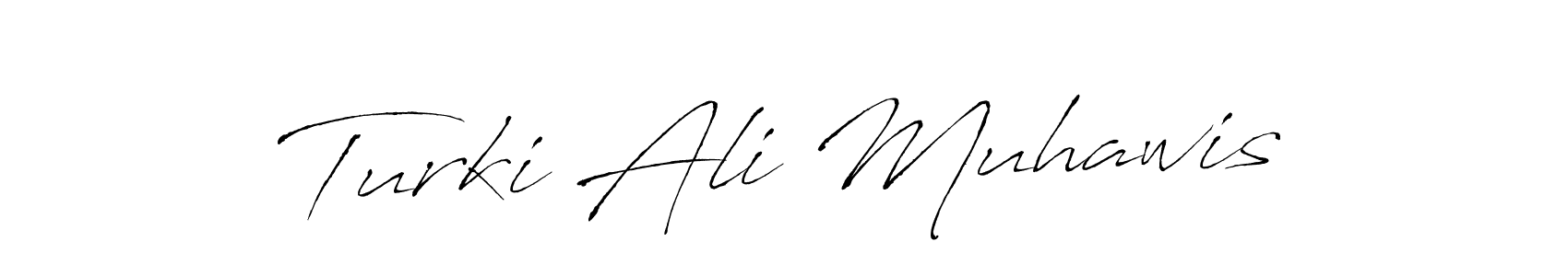 Create a beautiful signature design for name Turki Ali Muhawis. With this signature (Antro_Vectra) fonts, you can make a handwritten signature for free. Turki Ali Muhawis signature style 6 images and pictures png