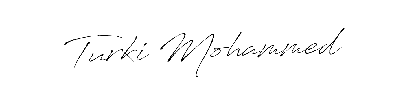 Also we have Turki Mohammed name is the best signature style. Create professional handwritten signature collection using Antro_Vectra autograph style. Turki Mohammed signature style 6 images and pictures png