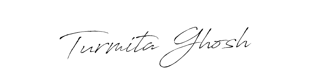 Make a beautiful signature design for name Turmita Ghosh. With this signature (Antro_Vectra) style, you can create a handwritten signature for free. Turmita Ghosh signature style 6 images and pictures png