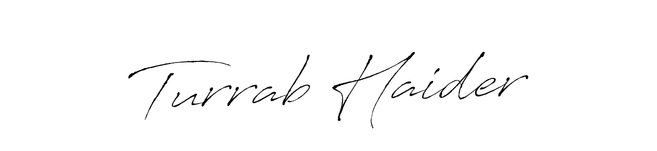 See photos of Turrab Haider official signature by Spectra . Check more albums & portfolios. Read reviews & check more about Antro_Vectra font. Turrab Haider signature style 6 images and pictures png