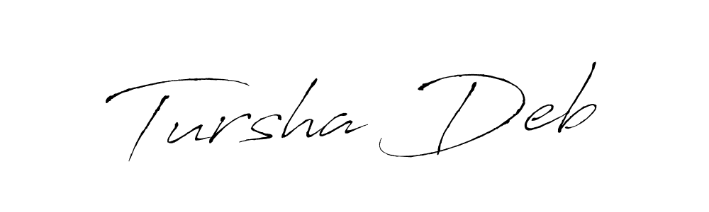 Use a signature maker to create a handwritten signature online. With this signature software, you can design (Antro_Vectra) your own signature for name Tursha Deb. Tursha Deb signature style 6 images and pictures png