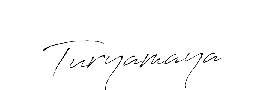 Turyamaya stylish signature style. Best Handwritten Sign (Antro_Vectra) for my name. Handwritten Signature Collection Ideas for my name Turyamaya. Turyamaya signature style 6 images and pictures png