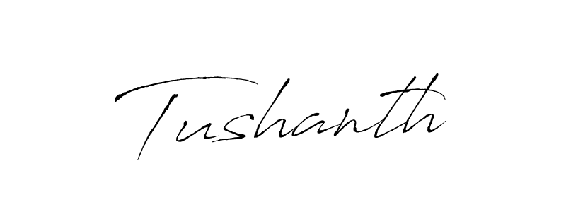 Design your own signature with our free online signature maker. With this signature software, you can create a handwritten (Antro_Vectra) signature for name Tushanth. Tushanth signature style 6 images and pictures png