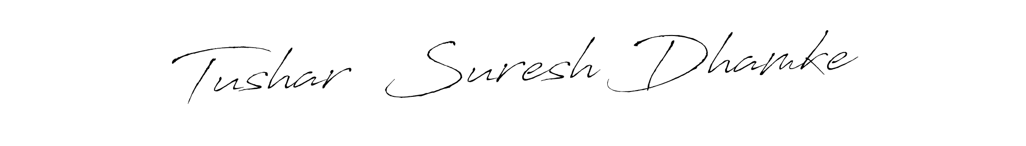 How to make Tushar  Suresh Dhamke name signature. Use Antro_Vectra style for creating short signs online. This is the latest handwritten sign. Tushar  Suresh Dhamke signature style 6 images and pictures png