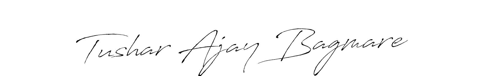 Tushar Ajay Bagmare stylish signature style. Best Handwritten Sign (Antro_Vectra) for my name. Handwritten Signature Collection Ideas for my name Tushar Ajay Bagmare. Tushar Ajay Bagmare signature style 6 images and pictures png