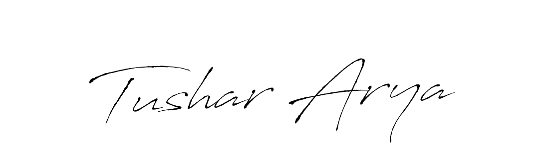 The best way (Antro_Vectra) to make a short signature is to pick only two or three words in your name. The name Tushar Arya include a total of six letters. For converting this name. Tushar Arya signature style 6 images and pictures png