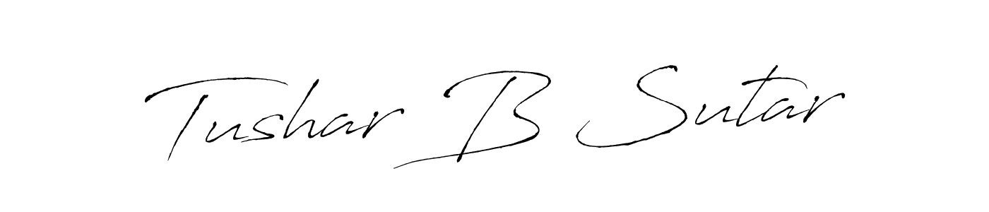 You should practise on your own different ways (Antro_Vectra) to write your name (Tushar B Sutar) in signature. don't let someone else do it for you. Tushar B Sutar signature style 6 images and pictures png