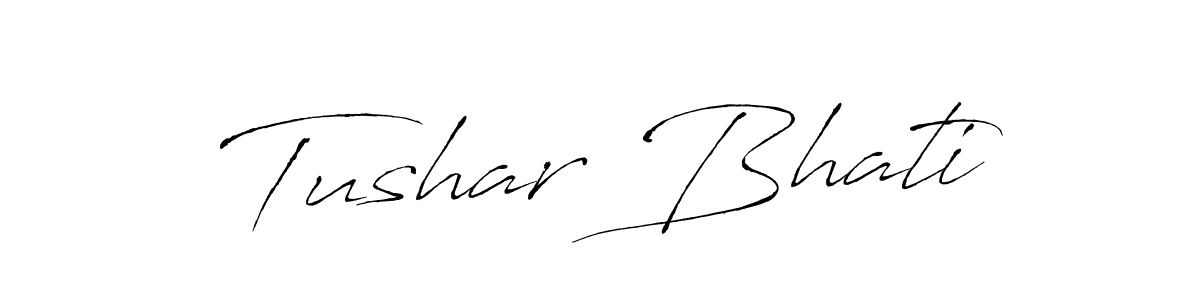 Create a beautiful signature design for name Tushar Bhati. With this signature (Antro_Vectra) fonts, you can make a handwritten signature for free. Tushar Bhati signature style 6 images and pictures png
