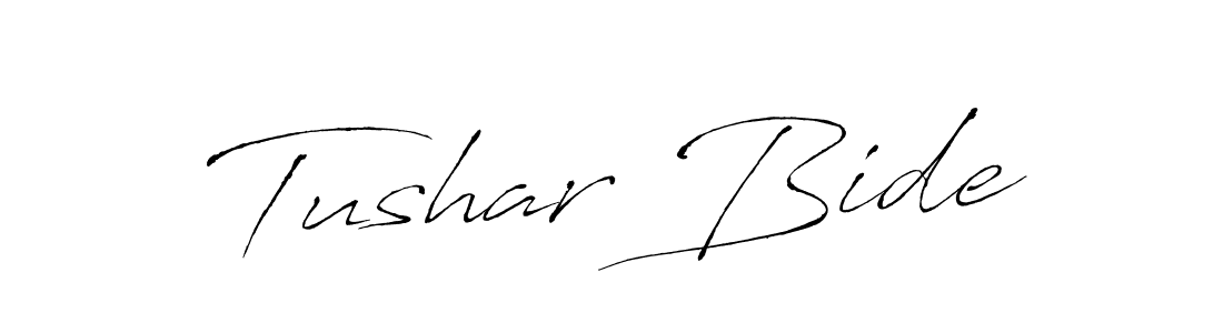 This is the best signature style for the Tushar Bide name. Also you like these signature font (Antro_Vectra). Mix name signature. Tushar Bide signature style 6 images and pictures png