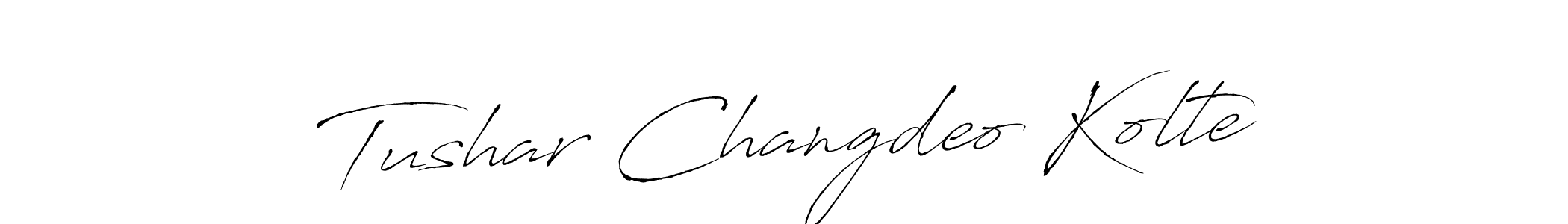 Create a beautiful signature design for name Tushar Changdeo Kolte. With this signature (Antro_Vectra) fonts, you can make a handwritten signature for free. Tushar Changdeo Kolte signature style 6 images and pictures png