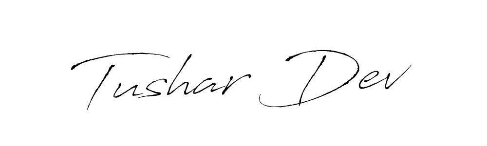 Also You can easily find your signature by using the search form. We will create Tushar Dev name handwritten signature images for you free of cost using Antro_Vectra sign style. Tushar Dev signature style 6 images and pictures png