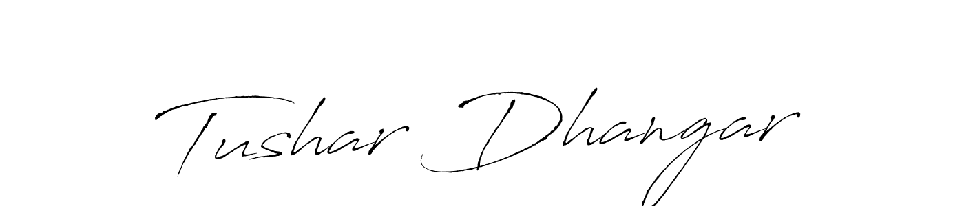 This is the best signature style for the Tushar Dhangar name. Also you like these signature font (Antro_Vectra). Mix name signature. Tushar Dhangar signature style 6 images and pictures png