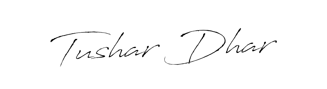 The best way (Antro_Vectra) to make a short signature is to pick only two or three words in your name. The name Tushar Dhar include a total of six letters. For converting this name. Tushar Dhar signature style 6 images and pictures png