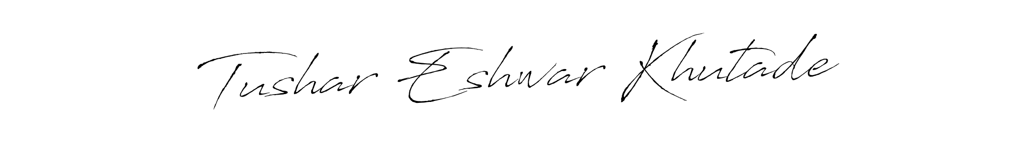 The best way (Antro_Vectra) to make a short signature is to pick only two or three words in your name. The name Tushar Eshwar Khutade include a total of six letters. For converting this name. Tushar Eshwar Khutade signature style 6 images and pictures png
