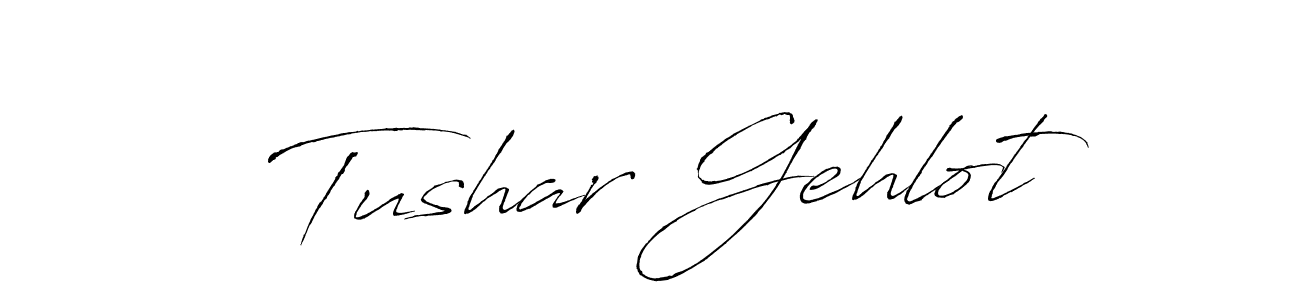 Design your own signature with our free online signature maker. With this signature software, you can create a handwritten (Antro_Vectra) signature for name Tushar Gehlot. Tushar Gehlot signature style 6 images and pictures png