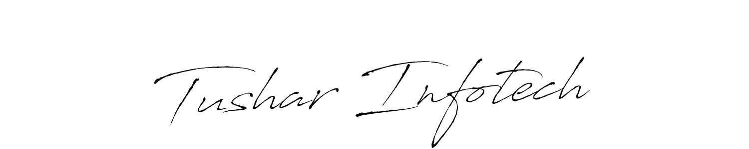 Create a beautiful signature design for name Tushar Infotech. With this signature (Antro_Vectra) fonts, you can make a handwritten signature for free. Tushar Infotech signature style 6 images and pictures png