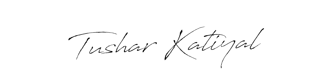 How to make Tushar Katiyal name signature. Use Antro_Vectra style for creating short signs online. This is the latest handwritten sign. Tushar Katiyal signature style 6 images and pictures png