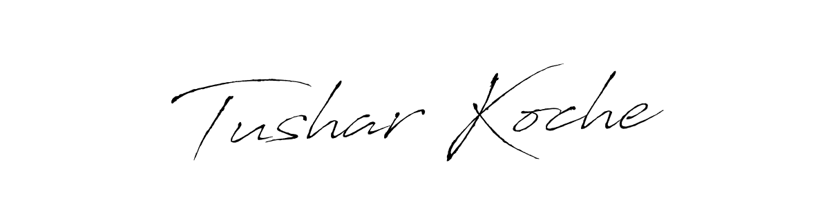 Create a beautiful signature design for name Tushar Koche. With this signature (Antro_Vectra) fonts, you can make a handwritten signature for free. Tushar Koche signature style 6 images and pictures png