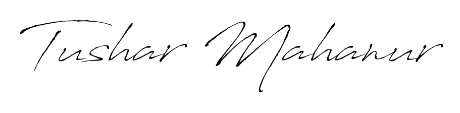 The Antro_Vectra handwriting style adds charm and authenticity to name Tushar Mahanur. A wonderful choice for personal thank-you notes. Tushar Mahanur signature style 6 images and pictures png