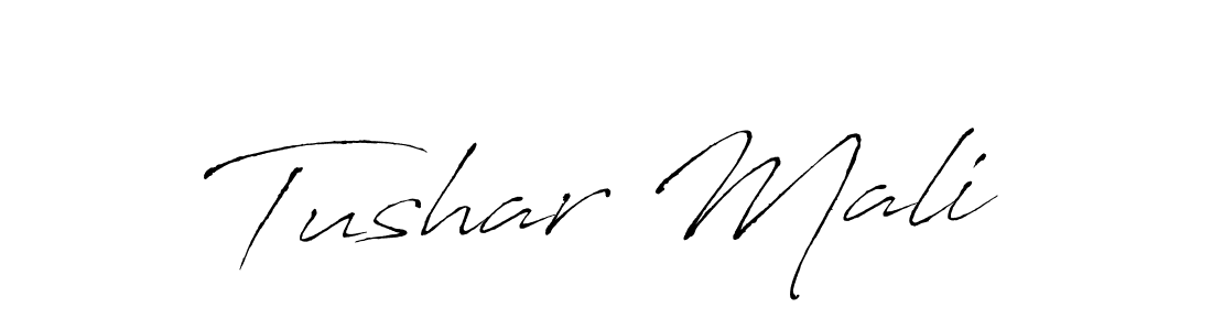 How to make Tushar Mali signature? Antro_Vectra is a professional autograph style. Create handwritten signature for Tushar Mali name. Tushar Mali signature style 6 images and pictures png