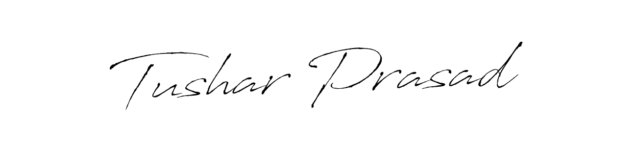 The best way (Antro_Vectra) to make a short signature is to pick only two or three words in your name. The name Tushar Prasad include a total of six letters. For converting this name. Tushar Prasad signature style 6 images and pictures png