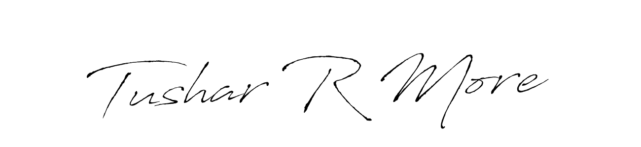 How to make Tushar R More name signature. Use Antro_Vectra style for creating short signs online. This is the latest handwritten sign. Tushar R More signature style 6 images and pictures png