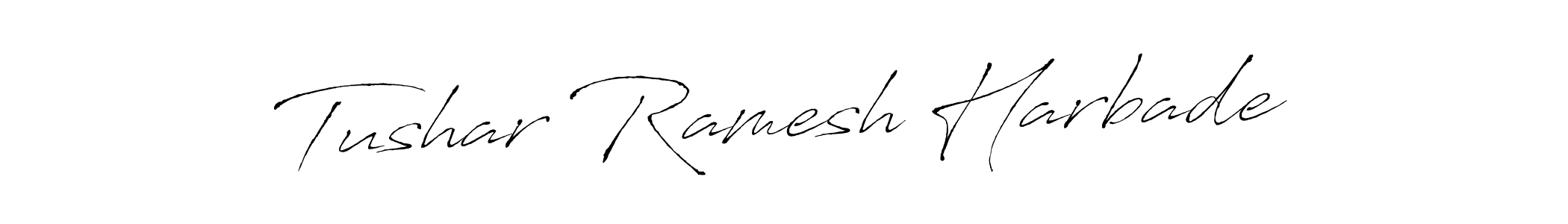 How to make Tushar Ramesh Harbade signature? Antro_Vectra is a professional autograph style. Create handwritten signature for Tushar Ramesh Harbade name. Tushar Ramesh Harbade signature style 6 images and pictures png