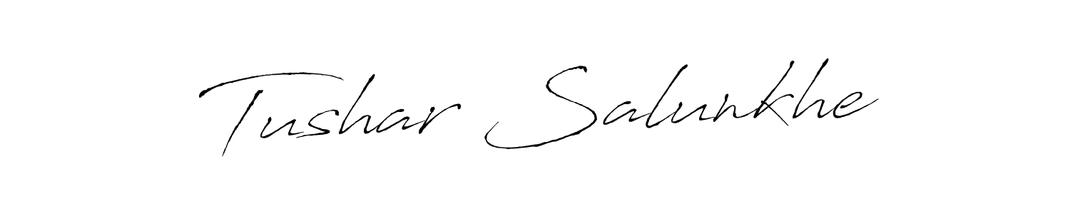 Create a beautiful signature design for name Tushar Salunkhe. With this signature (Antro_Vectra) fonts, you can make a handwritten signature for free. Tushar Salunkhe signature style 6 images and pictures png