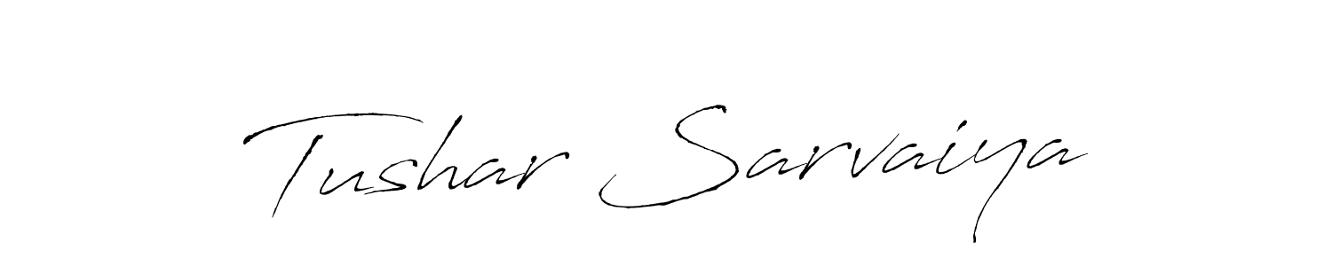 Make a beautiful signature design for name Tushar Sarvaiya. With this signature (Antro_Vectra) style, you can create a handwritten signature for free. Tushar Sarvaiya signature style 6 images and pictures png