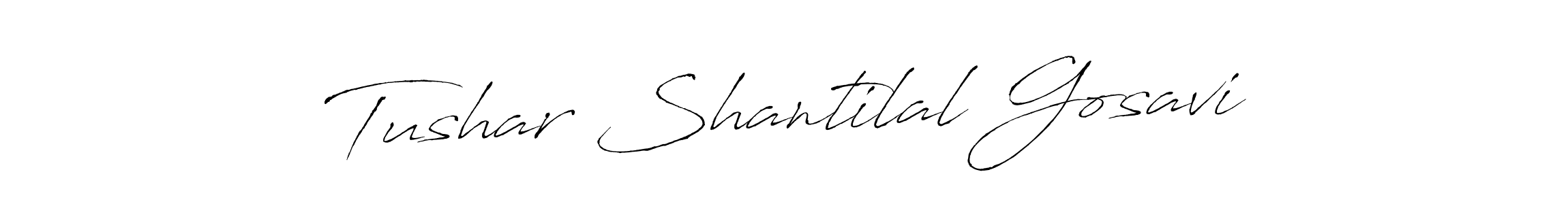 How to make Tushar Shantilal Gosavi signature? Antro_Vectra is a professional autograph style. Create handwritten signature for Tushar Shantilal Gosavi name. Tushar Shantilal Gosavi signature style 6 images and pictures png
