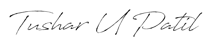 Create your official email sign-off with Tushar U Patil name in Antro_Vectra style. Crisp, clean, and perfectly legible across all screens. Tushar U Patil signature style 6 images and pictures png