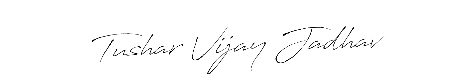 Create a beautiful signature design for name Tushar Vijay Jadhav. With this signature (Antro_Vectra) fonts, you can make a handwritten signature for free. Tushar Vijay Jadhav signature style 6 images and pictures png