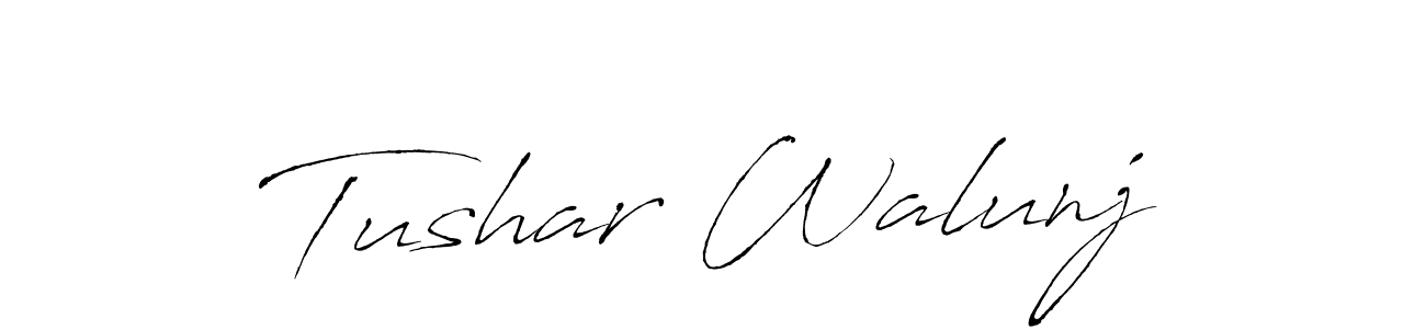 Use a signature maker to create a handwritten signature online. With this signature software, you can design (Antro_Vectra) your own signature for name Tushar Walunj. Tushar Walunj signature style 6 images and pictures png