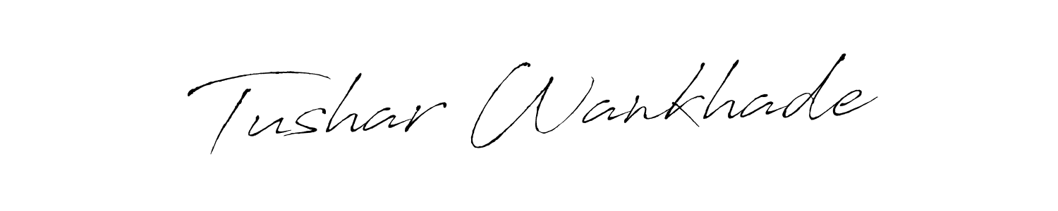 Antro_Vectra is a professional signature style that is perfect for those who want to add a touch of class to their signature. It is also a great choice for those who want to make their signature more unique. Get Tushar Wankhade name to fancy signature for free. Tushar Wankhade signature style 6 images and pictures png