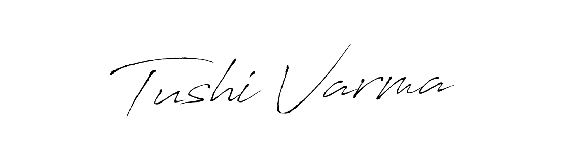 How to make Tushi Varma signature? Antro_Vectra is a professional autograph style. Create handwritten signature for Tushi Varma name. Tushi Varma signature style 6 images and pictures png