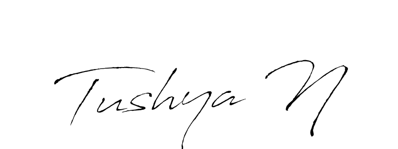 Use a signature maker to create a handwritten signature online. With this signature software, you can design (Antro_Vectra) your own signature for name Tushya N. Tushya N signature style 6 images and pictures png