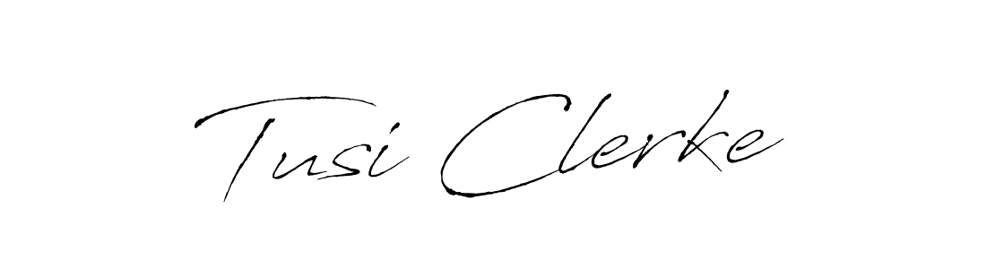 Use a signature maker to create a handwritten signature online. With this signature software, you can design (Antro_Vectra) your own signature for name Tusi Clerke. Tusi Clerke signature style 6 images and pictures png