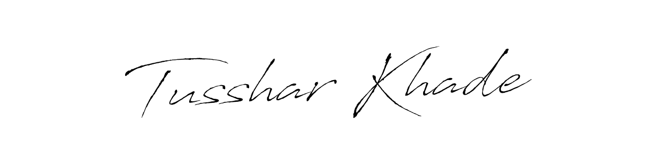 Antro_Vectra is a professional signature style that is perfect for those who want to add a touch of class to their signature. It is also a great choice for those who want to make their signature more unique. Get Tusshar Khade name to fancy signature for free. Tusshar Khade signature style 6 images and pictures png
