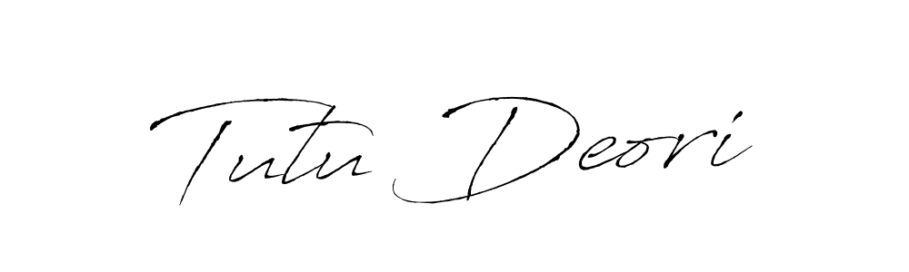 How to make Tutu Deori name signature. Use Antro_Vectra style for creating short signs online. This is the latest handwritten sign. Tutu Deori signature style 6 images and pictures png