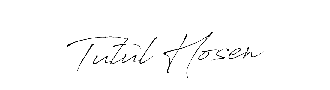 How to make Tutul Hosen name signature. Use Antro_Vectra style for creating short signs online. This is the latest handwritten sign. Tutul Hosen signature style 6 images and pictures png