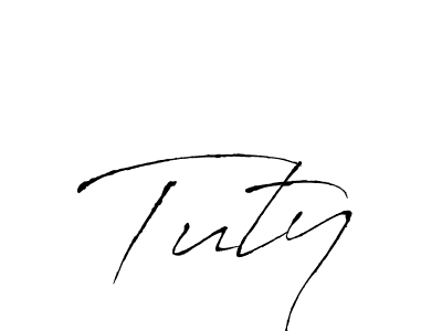 How to make Tuty name signature. Use Antro_Vectra style for creating short signs online. This is the latest handwritten sign. Tuty signature style 6 images and pictures png
