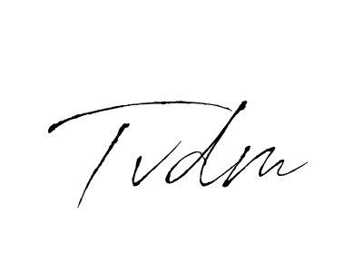 Make a beautiful signature design for name Tvdm. With this signature (Antro_Vectra) style, you can create a handwritten signature for free. Tvdm signature style 6 images and pictures png