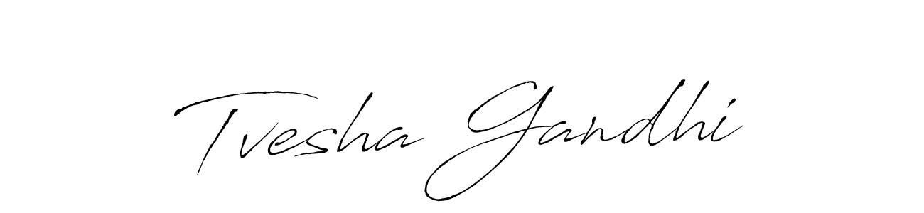 Also we have Tvesha Gandhi name is the best signature style. Create professional handwritten signature collection using Antro_Vectra autograph style. Tvesha Gandhi signature style 6 images and pictures png
