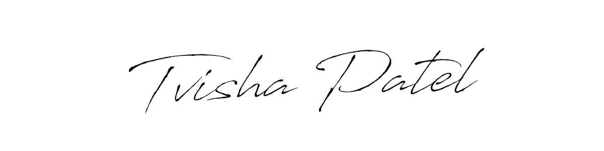 Antro_Vectra is a professional signature style that is perfect for those who want to add a touch of class to their signature. It is also a great choice for those who want to make their signature more unique. Get Tvisha Patel name to fancy signature for free. Tvisha Patel signature style 6 images and pictures png